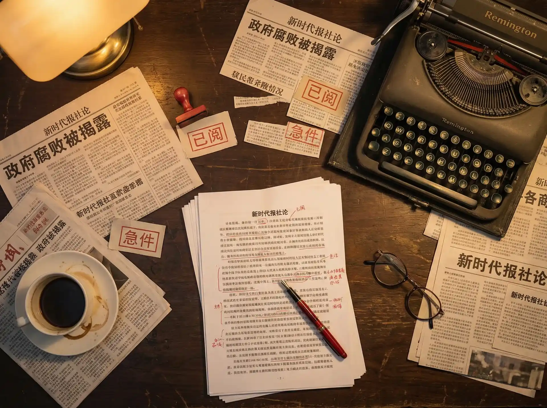 年轻的母亲 - 报社编辑部工作场景